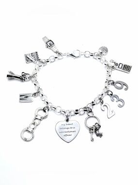 My Heart Belongs To A Correctional Officer Charm Bracelet Personalized